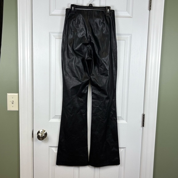 Wilfred Roma black faux leather flare pants sz 4 - Picture 7 of 8